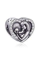extraordinary itsy-bitsy silver mother daughter baby pandora charm